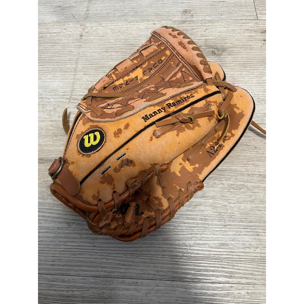 MANNY RAMIREZ Wilson‎ RH THROW 11.5" ADVISORY STAFF BASEBALL GLOVE Vintage Brown